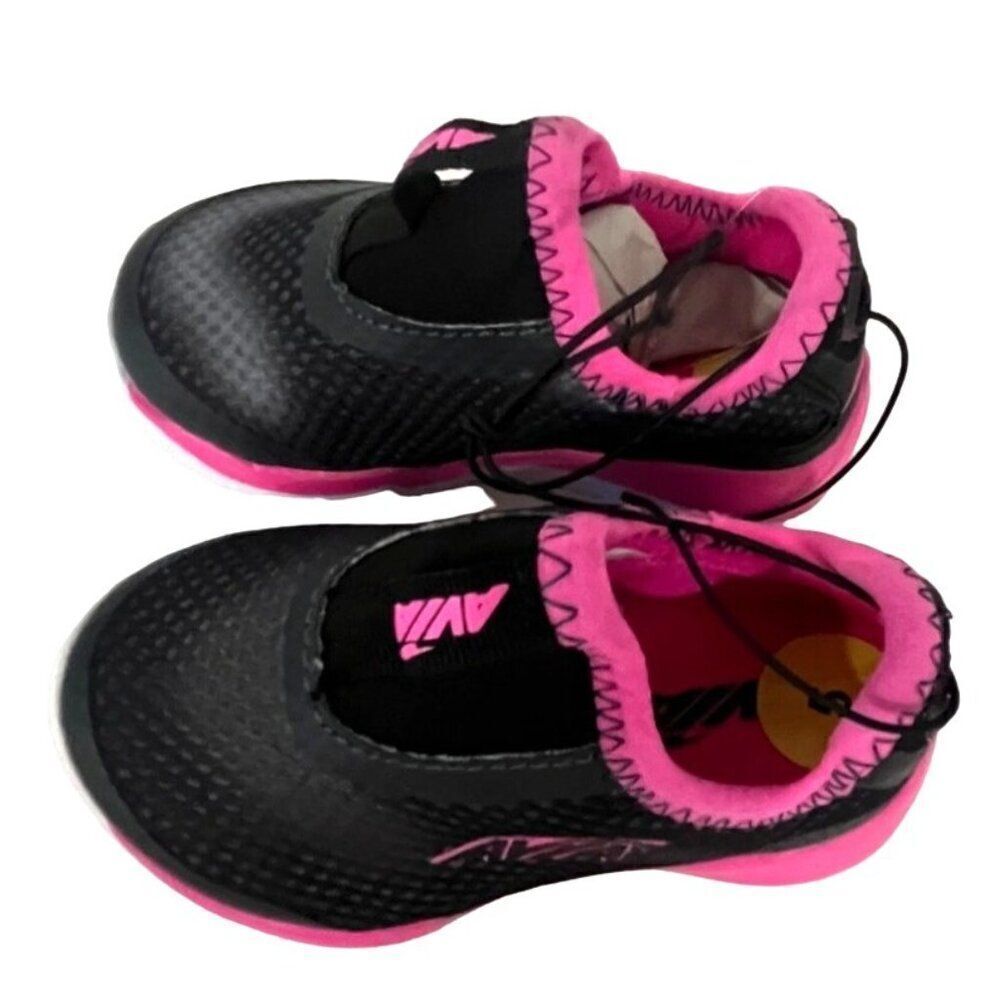 AVIA AVI BREEZE TODDLER GIRLS’ RUNNING SHOE, Black/Pink, Sz. 5